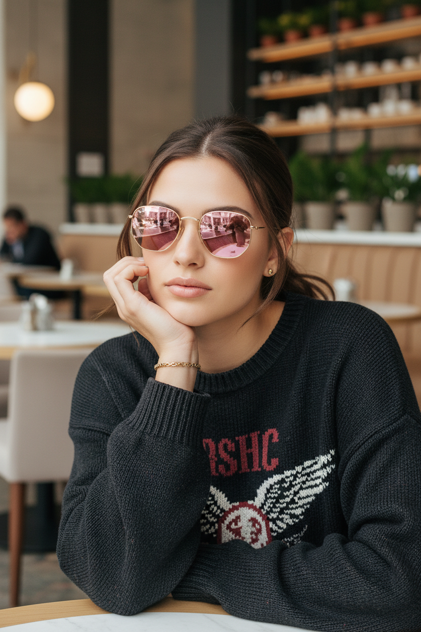 RAYBAN Hexagonal Mirror Pink -7022