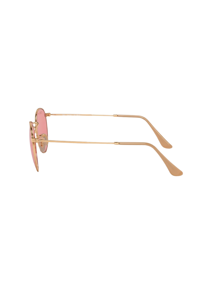 Lentes Round Metal Mirror Pink -7042
