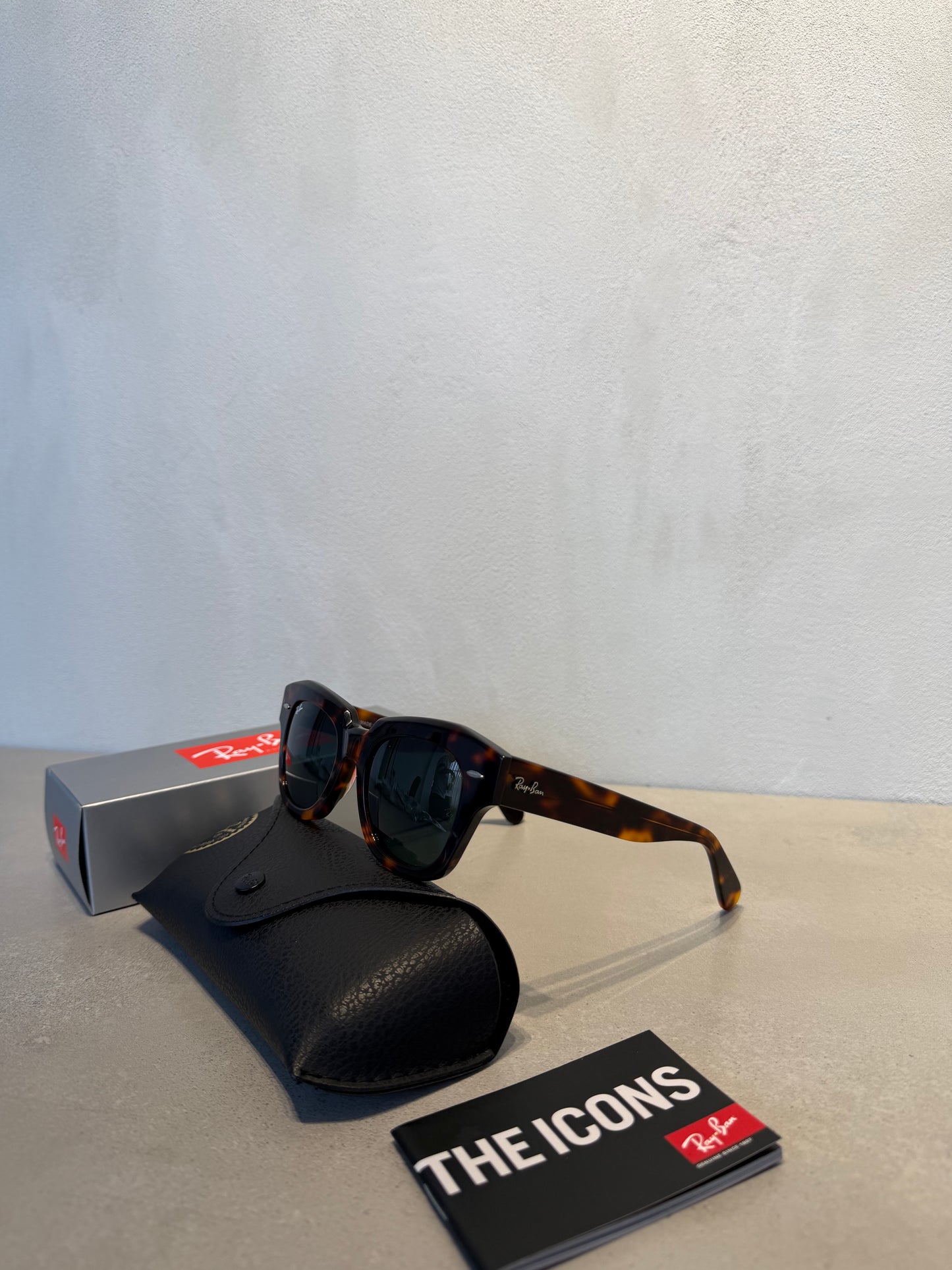 RAYBAN State Street Dark Grey Polished Havana - 7158