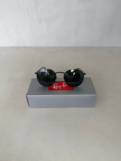 RAYBAN Round Metal Black Grey -7041