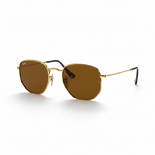 Lentes Hexagonal Brown Gradient 7182