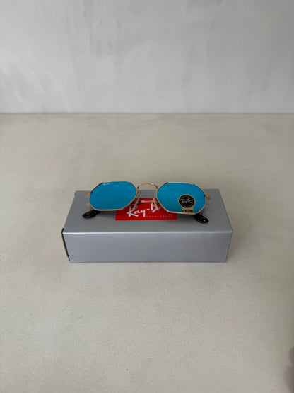 RAYBAN Octagonal Mirror Blue -7031