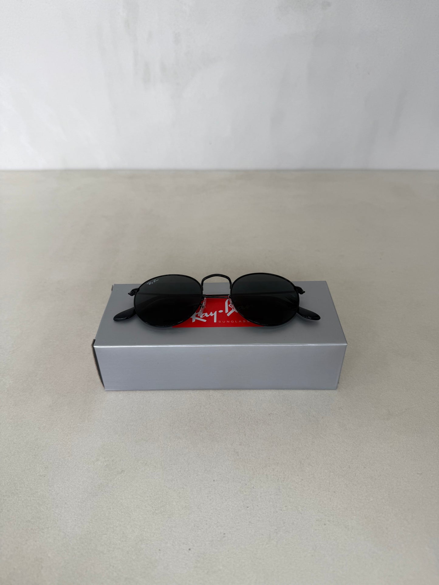 RAYBAN Round Metal Black Grey -7041