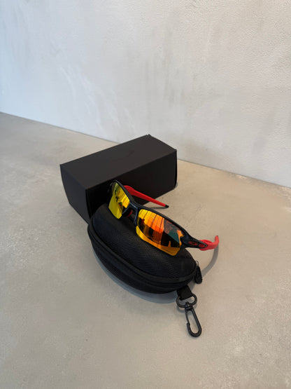 Lentes OAK negro y rojo 7203
