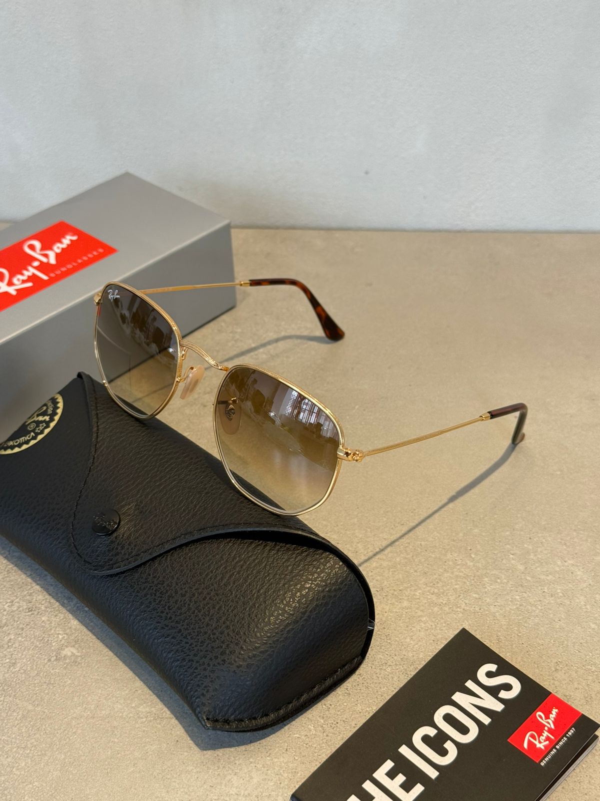Lentes Hexagonal Brown Gradient 7182