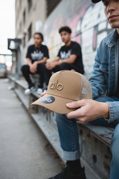 Gorra alo DUPE - Café y Beige - 7135