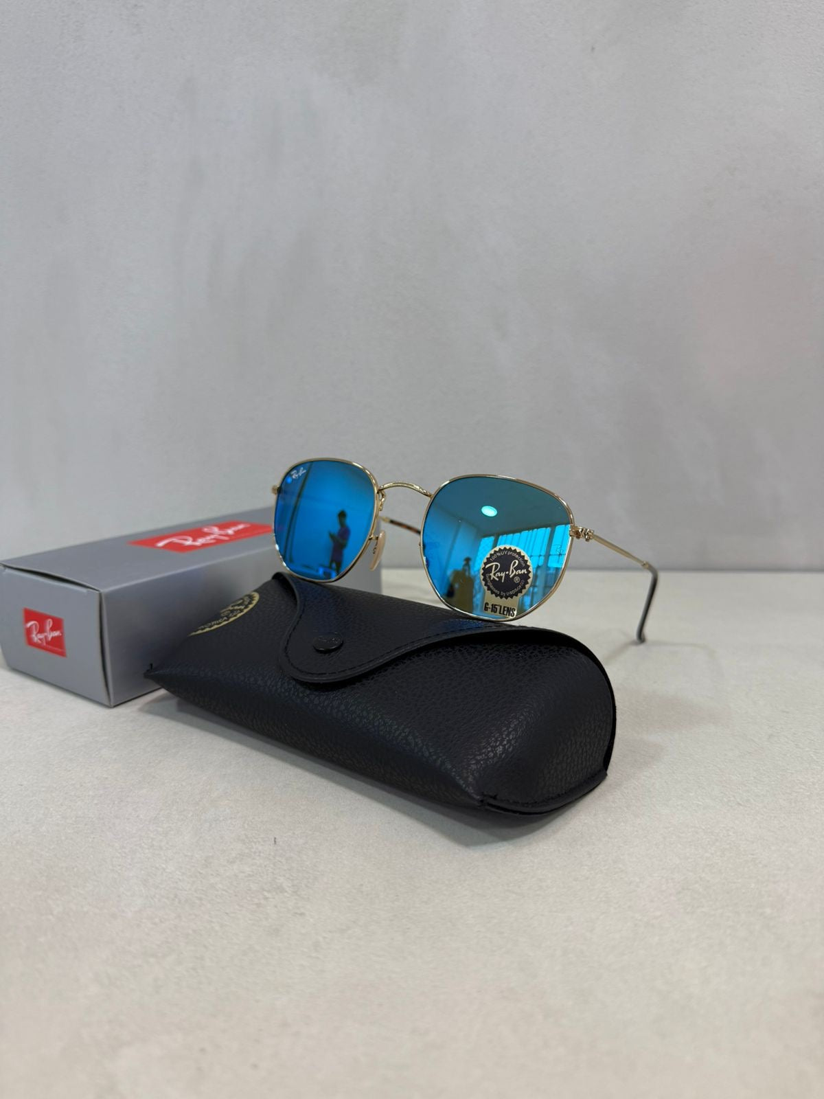 RAYBAN Hexagonal Mirror Blue -7021