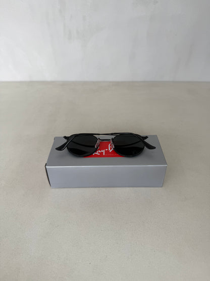 RAYBAN Round Metal Black Grey -7041