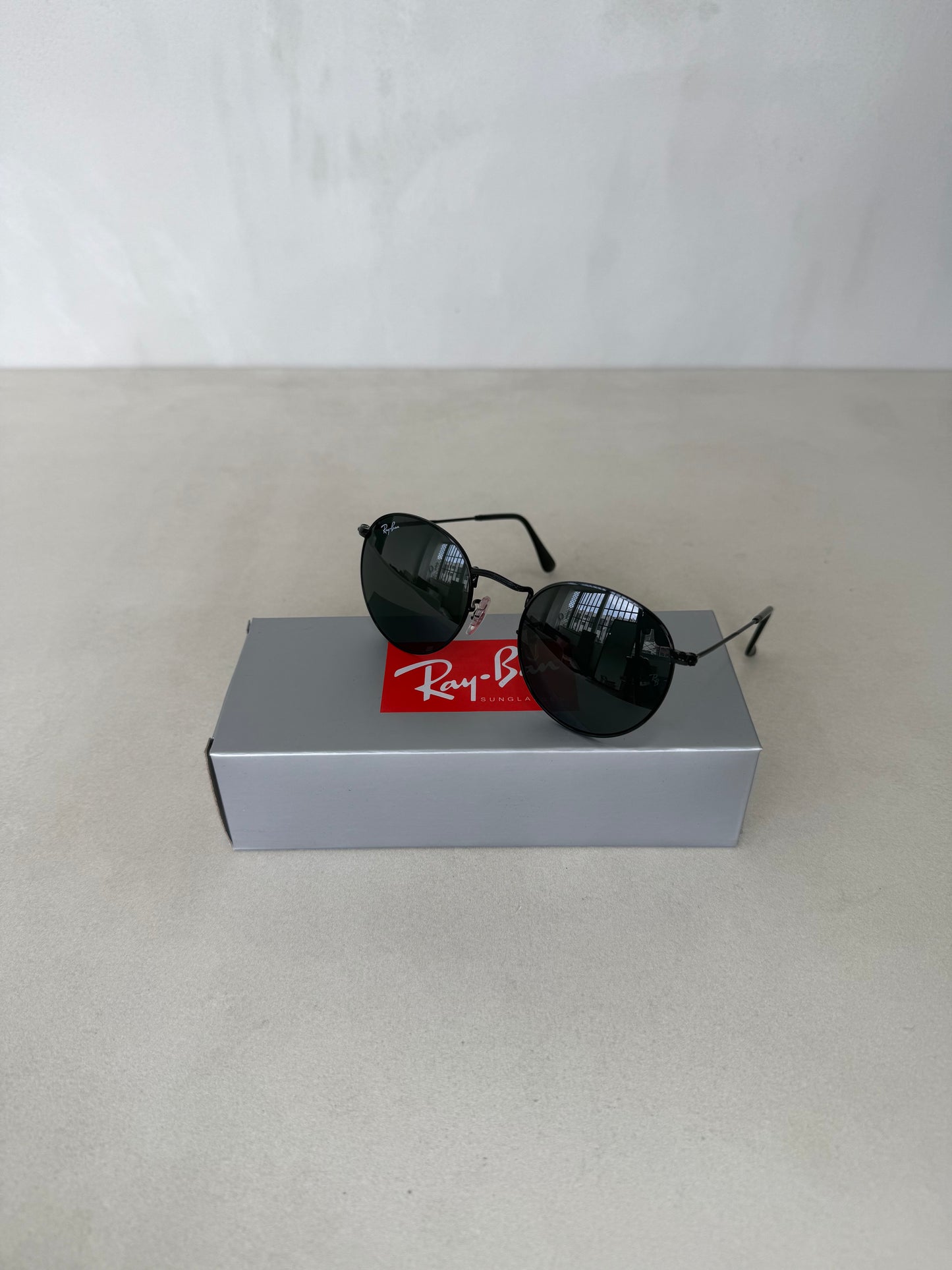 RAYBAN Round Metal Black Grey -7041
