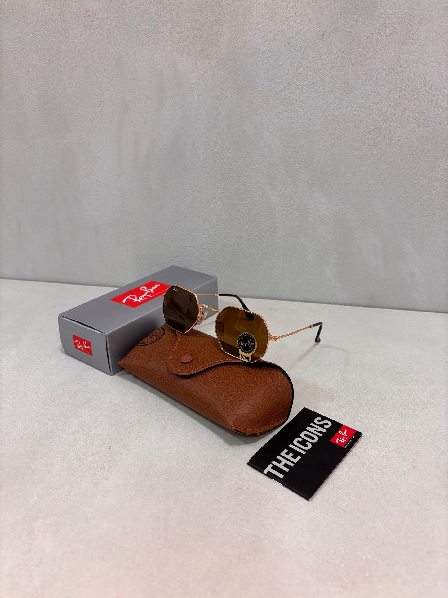 RAYBAN Octagonal Gradient Brown -7030