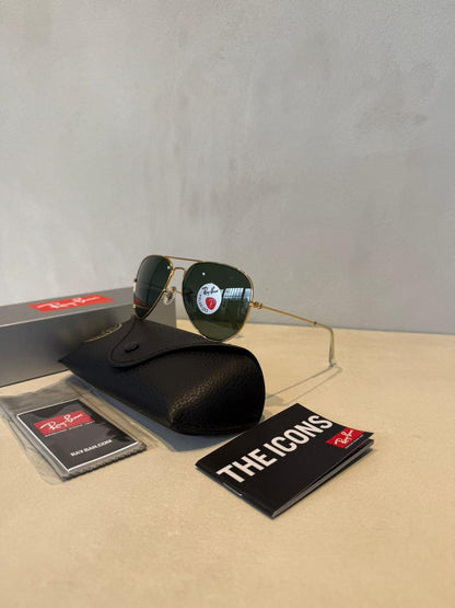 RAYBAN Aviador Green Gold Polarized -7005