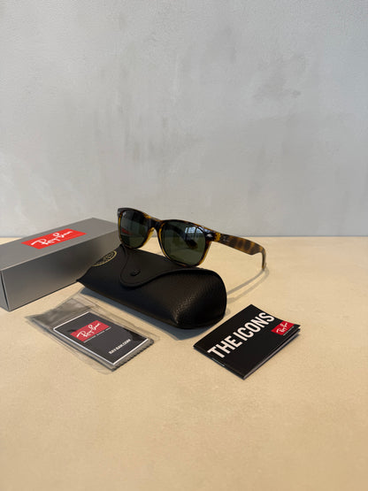 RAYBAN New Wayfarer Tortoise Polarized Green -7027
