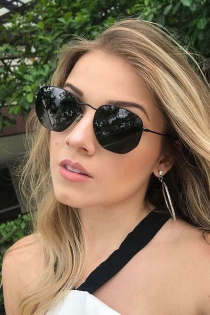 Lentes Hexagonal Black G-15 Green -7019