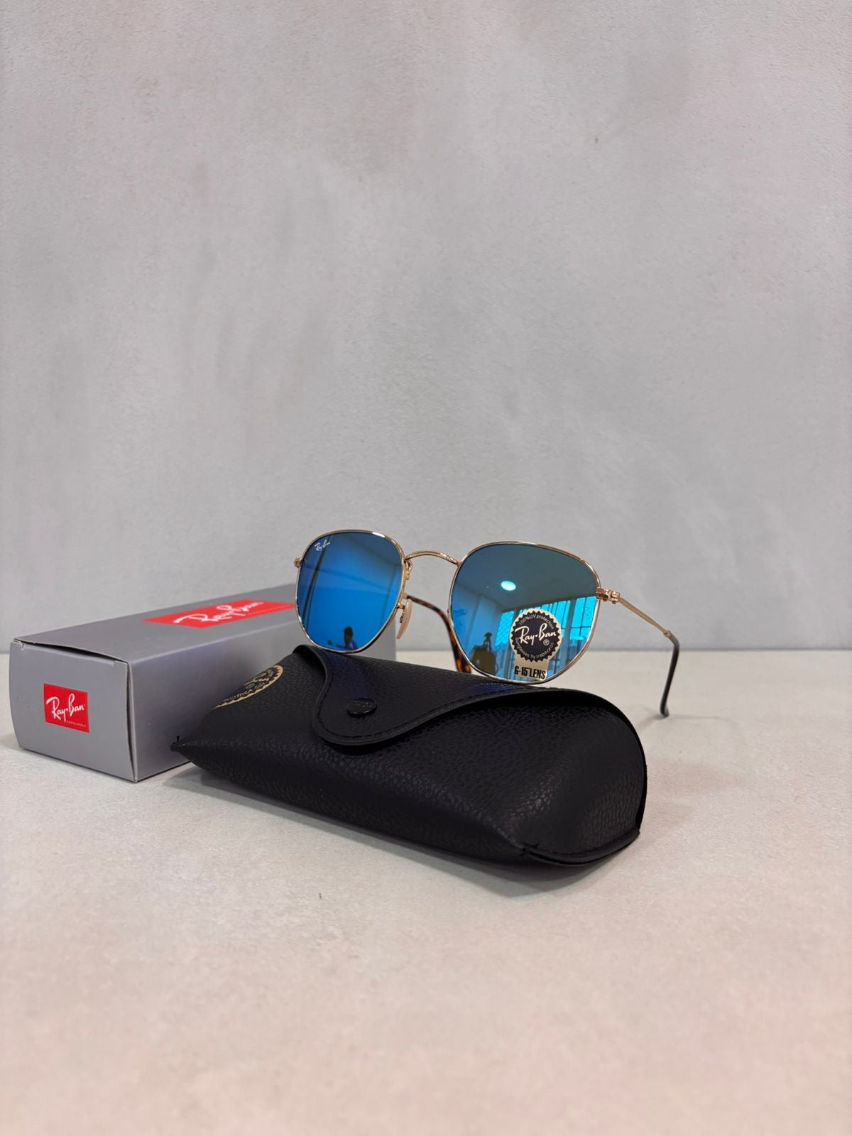 RAYBAN Hexagonal Mirror Blue -7021