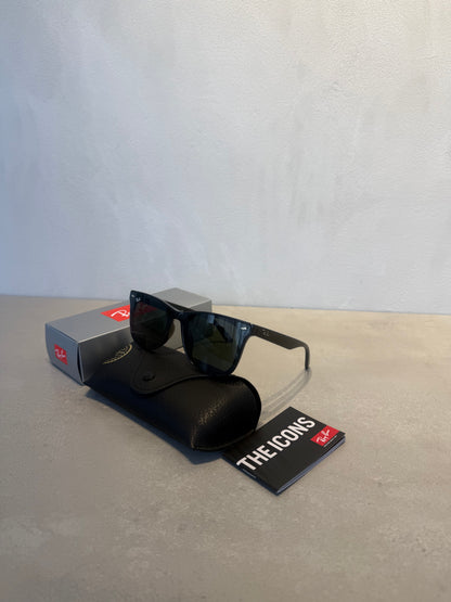 RAYBAN RB4420 Square Wayfarer Dark Green Polished Black - 7156