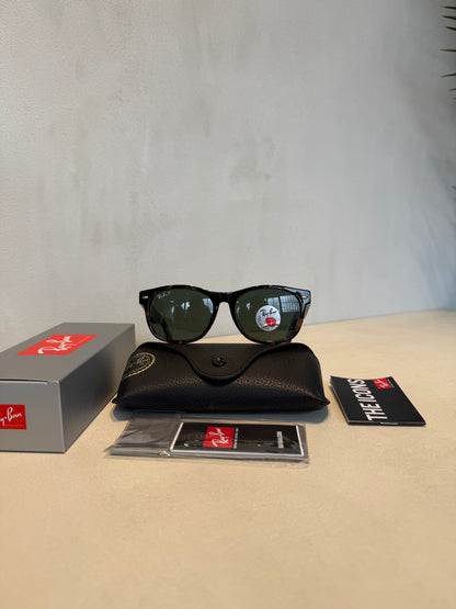 RAYBAN New Wayfarer Tortoise Polarized Green -7027