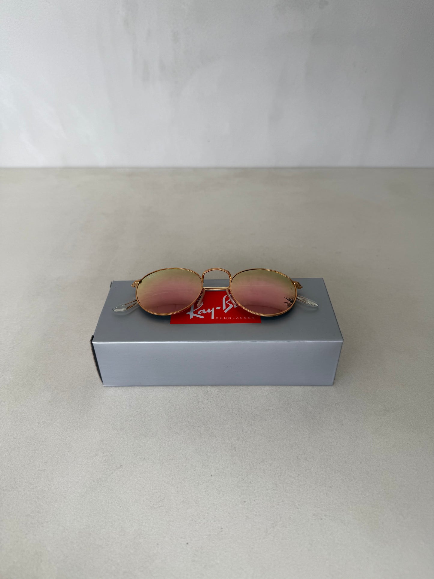 RAYBAN Round Metal Mirror Pink -7042