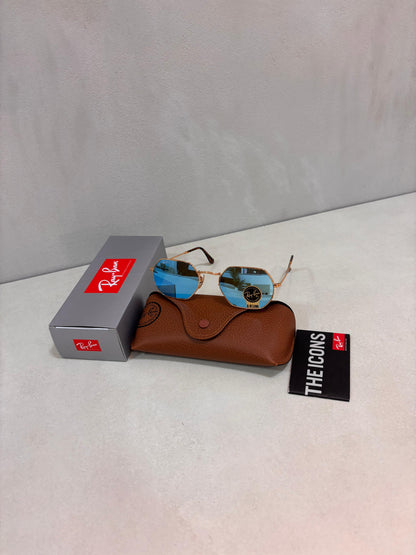 RAYBAN Octagonal Mirror Blue -7031