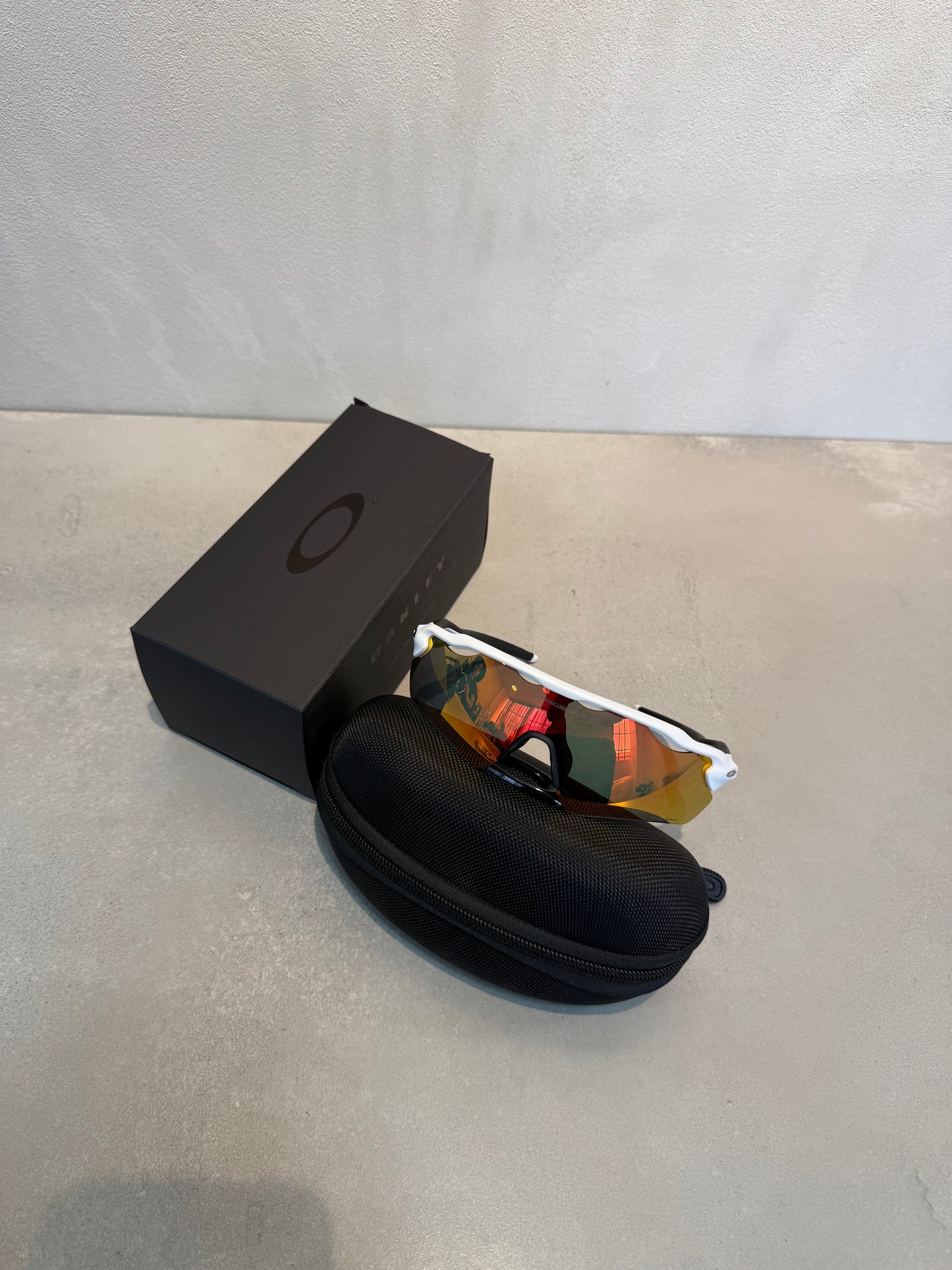Lentes OAK blanco naranja 7195