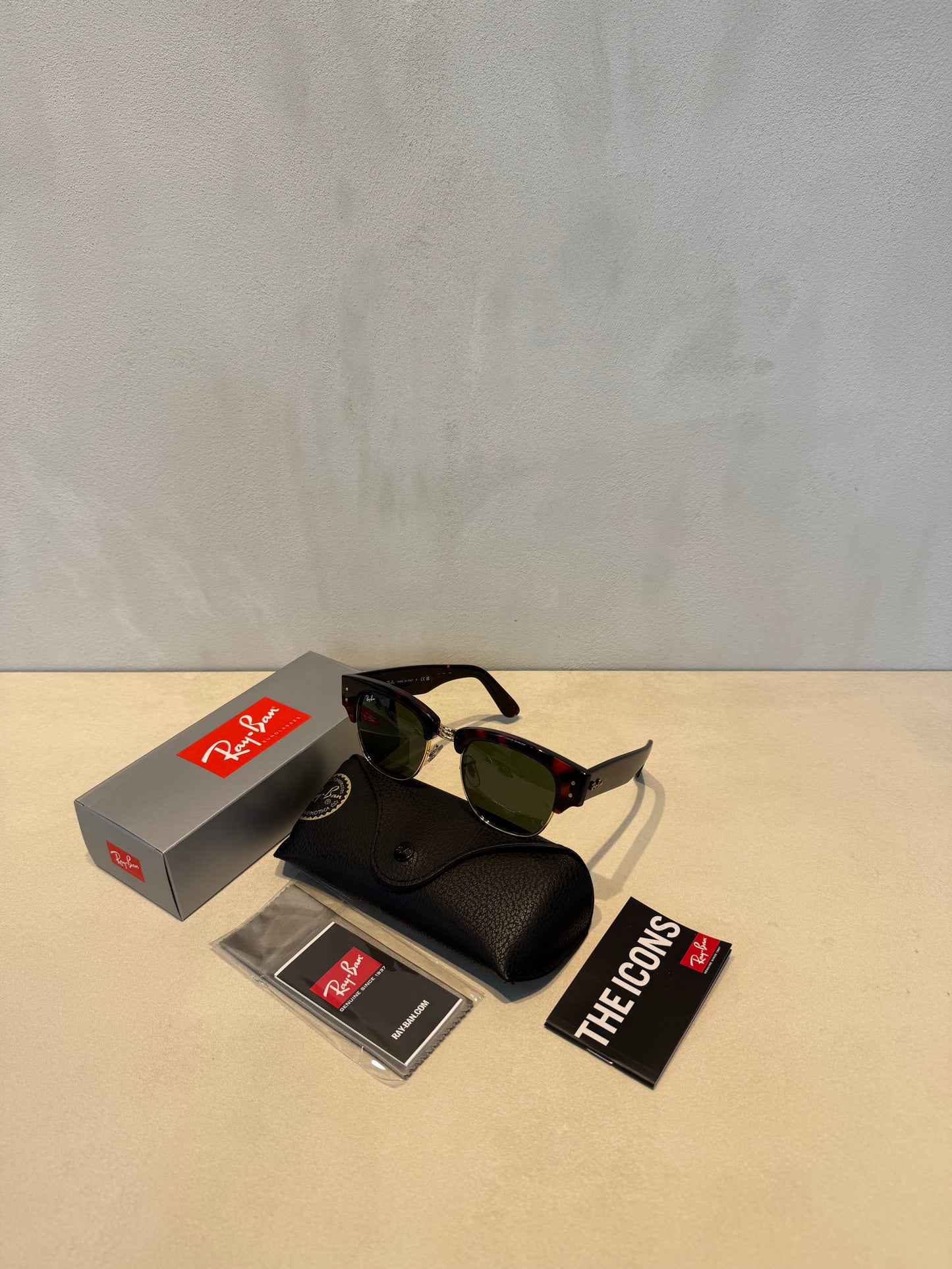 RAYBAN Mega Club Master Tortoise Arista Green -7026