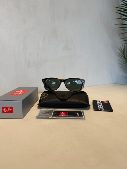 RAYBAN New Wayfarer Tortoise Polarized Green -7027