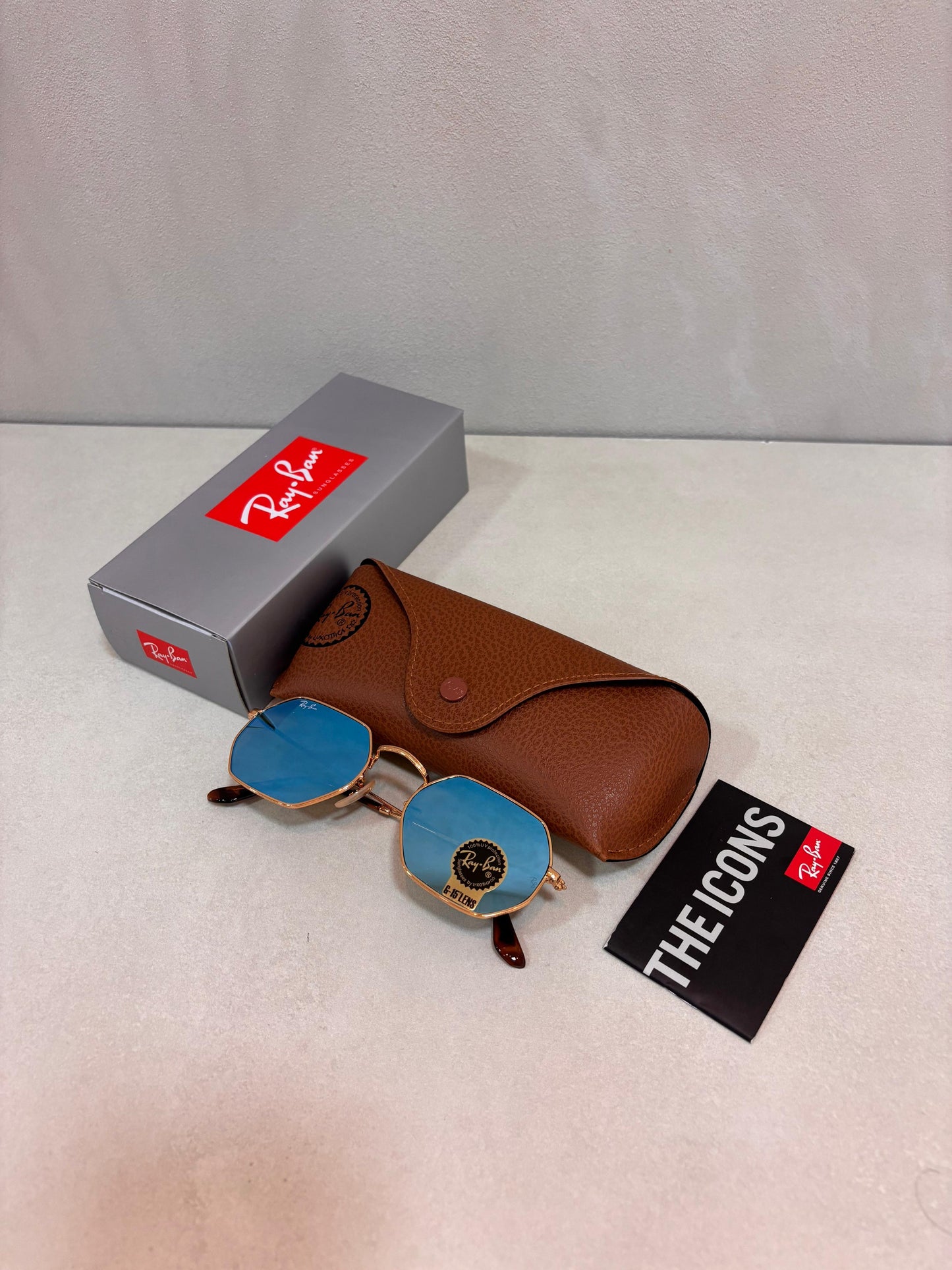 RAYBAN Octagonal Mirror Blue -7031