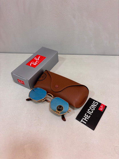 RAYBAN Octagonal Mirror Blue -7031