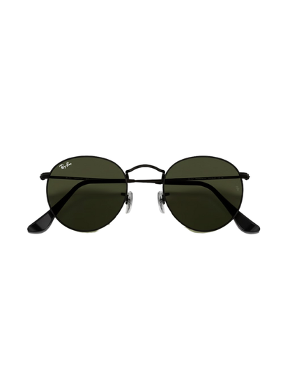 RAYBAN Round Metal Black G-15 Green -7039