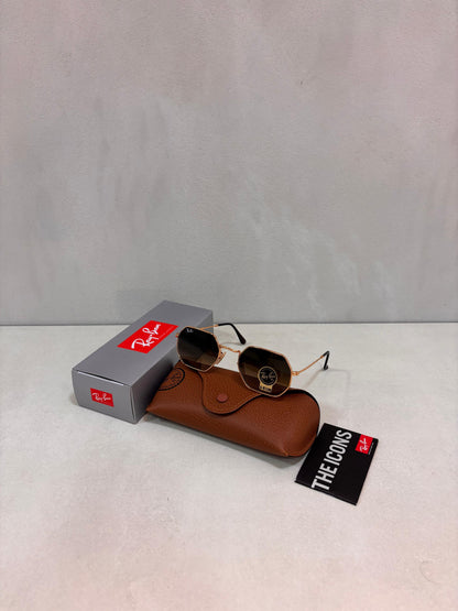 RAYBAN Octagonal Gradient Brown -7030