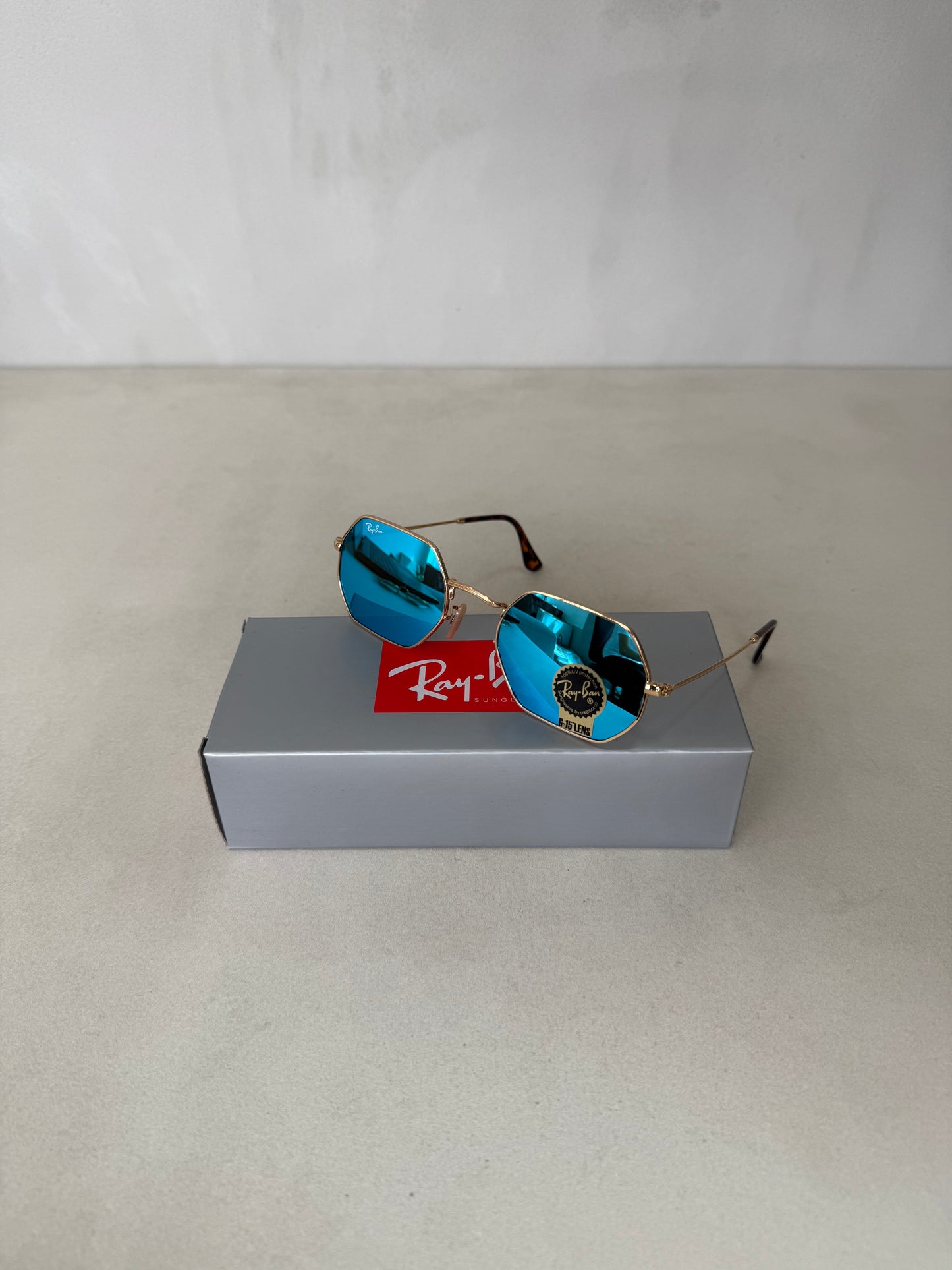 RAYBAN Octagonal Mirror Blue -7031