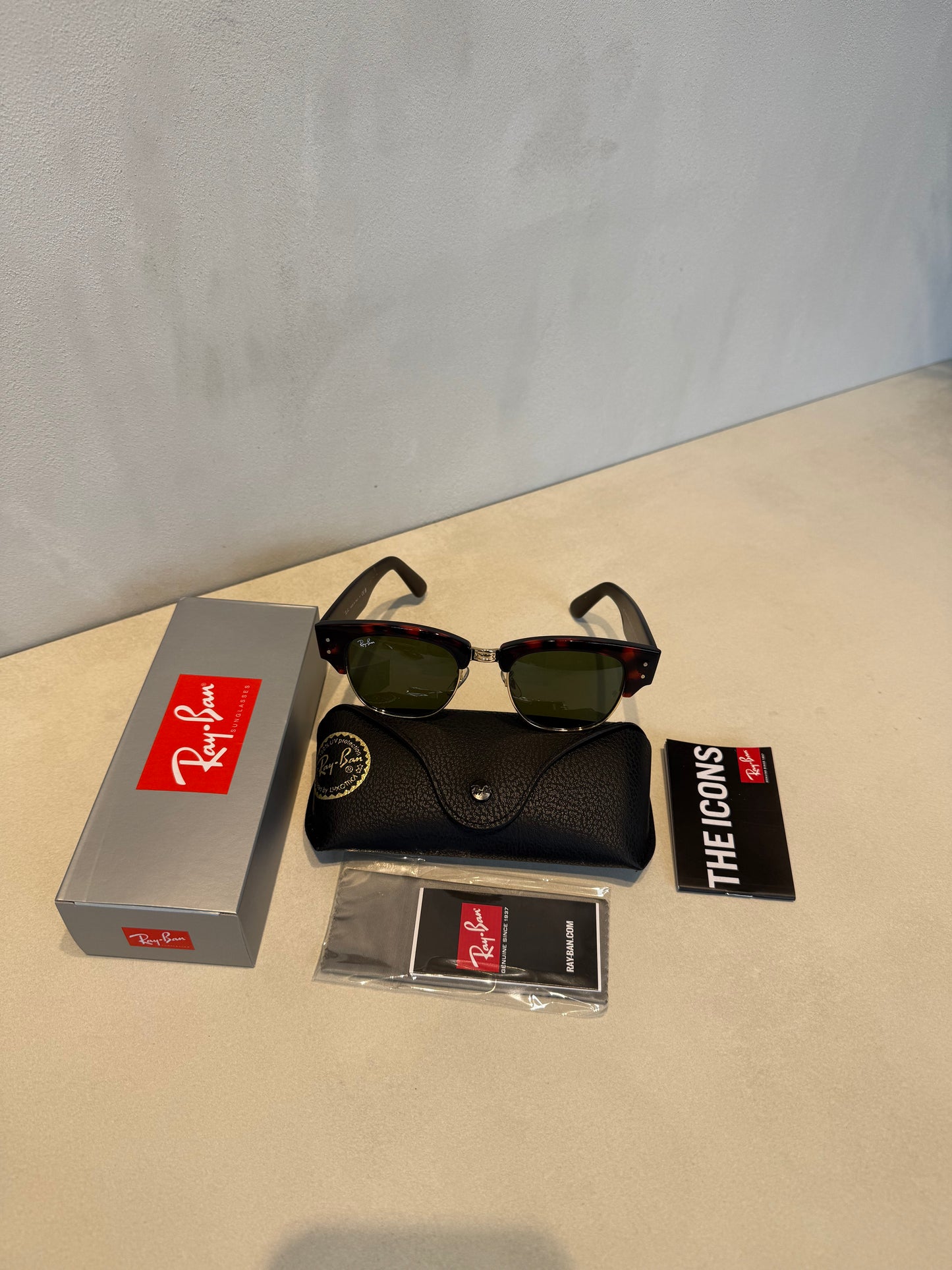 RAYBAN Mega Club Master Tortoise Arista Green -7026