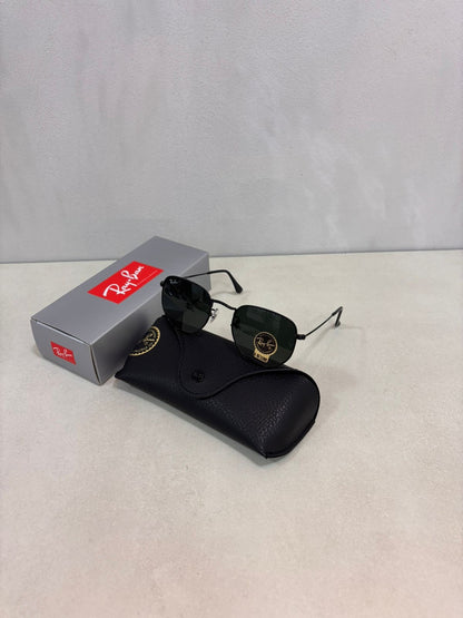 RAYBAN Hexagonal Black G-15 Green -7019