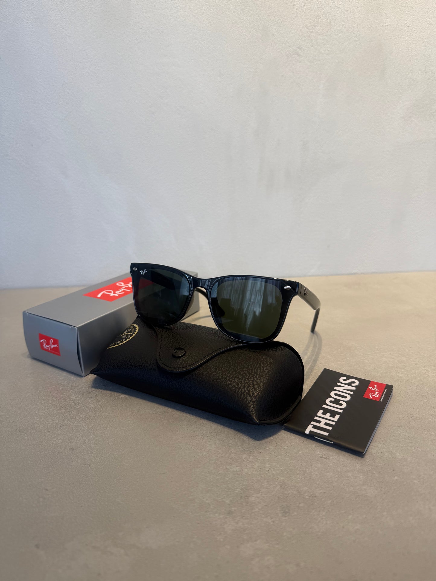 RAYBAN RB4420 Square Wayfarer Dark Green Polished Black - 7156