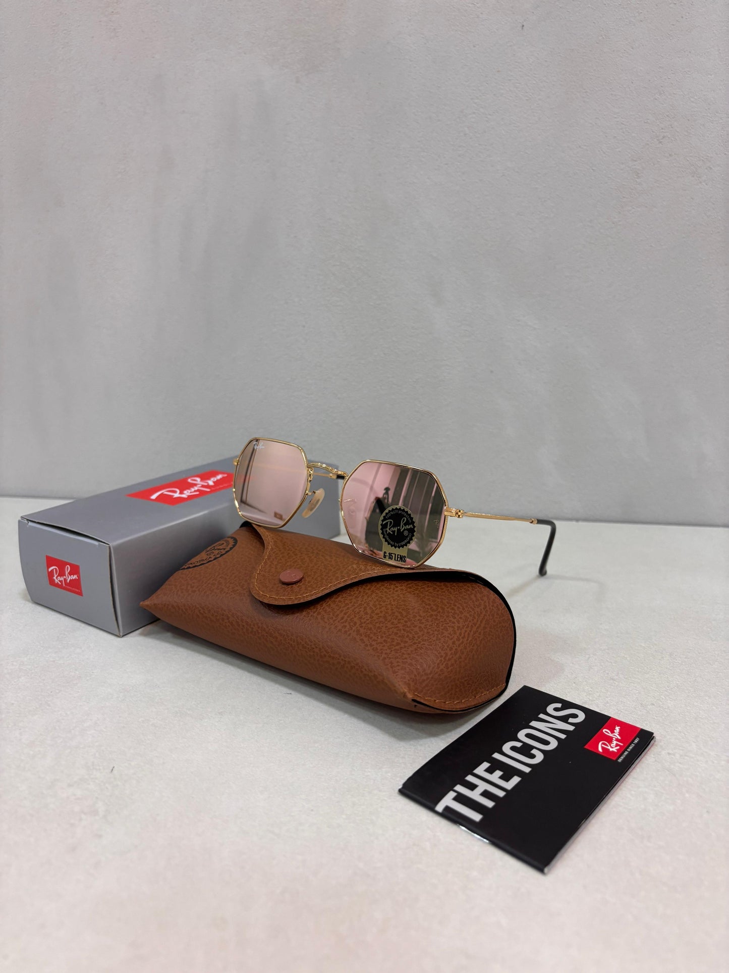 RAYBAN Octagonal Mirror Pink -7032