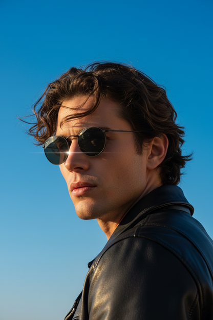 RAYBAN Round Metal Black Grey -7041