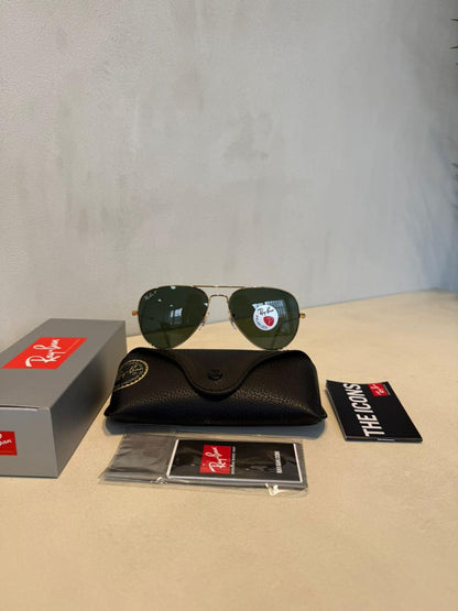 RAYBAN Aviador Green Gold Polarized -7005